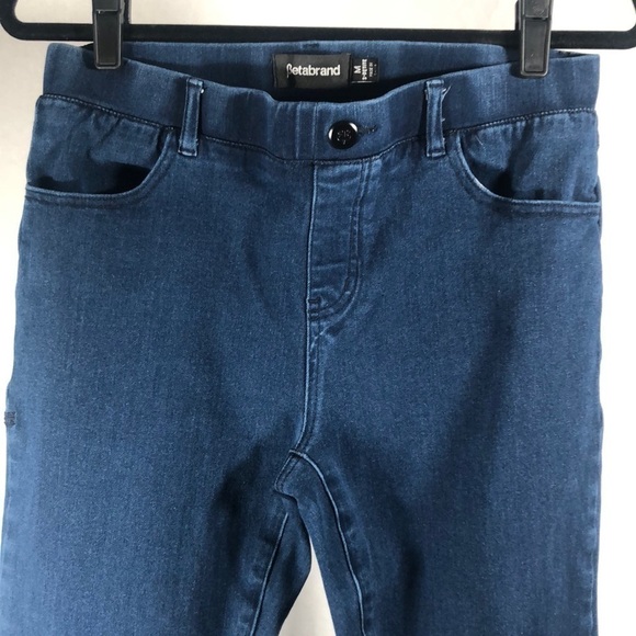 Betabrand Straight-Leg | 4-Pocket Pull On Yoga Denim Pant Medium, Short Petite - Picture 5 of 13